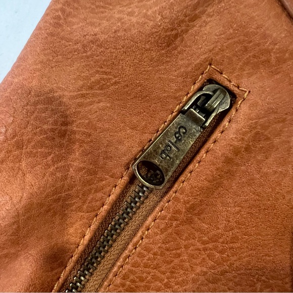 Collab vegan leather brown fringed backpack - Picture 6 of 8